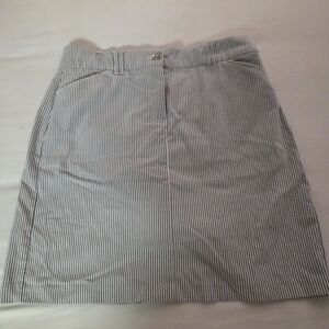 Charter Club Navy and White Striped Pencil Skirt